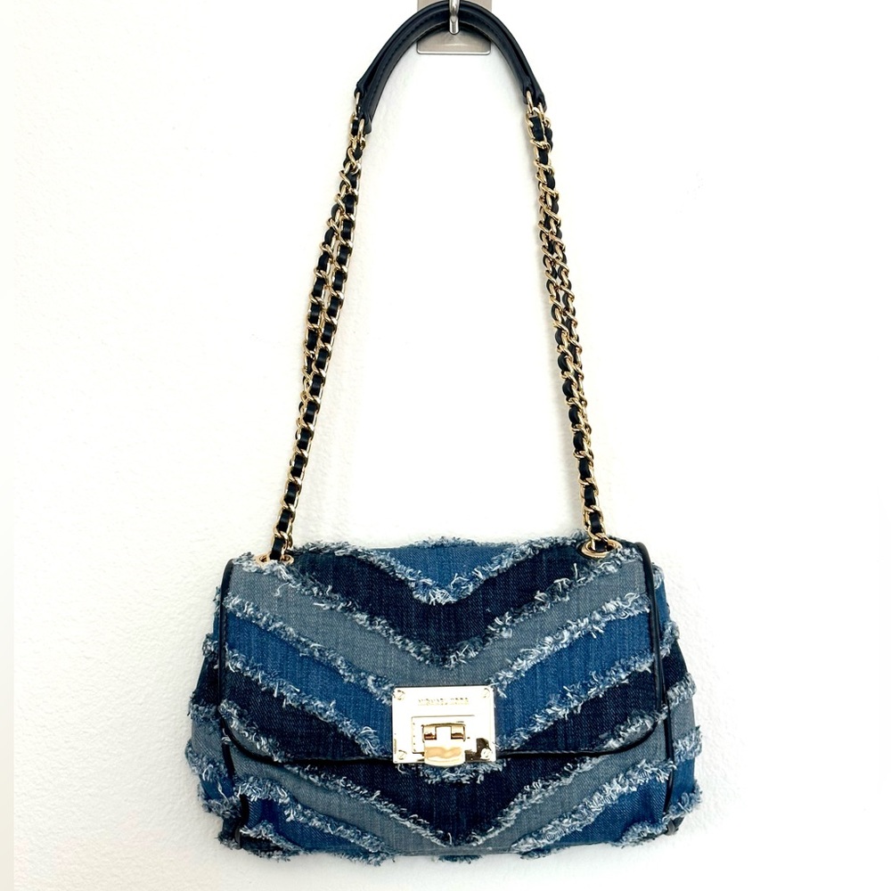 NWT Michael Kors Limited edition Blue Denim and leather Crossbody bag
